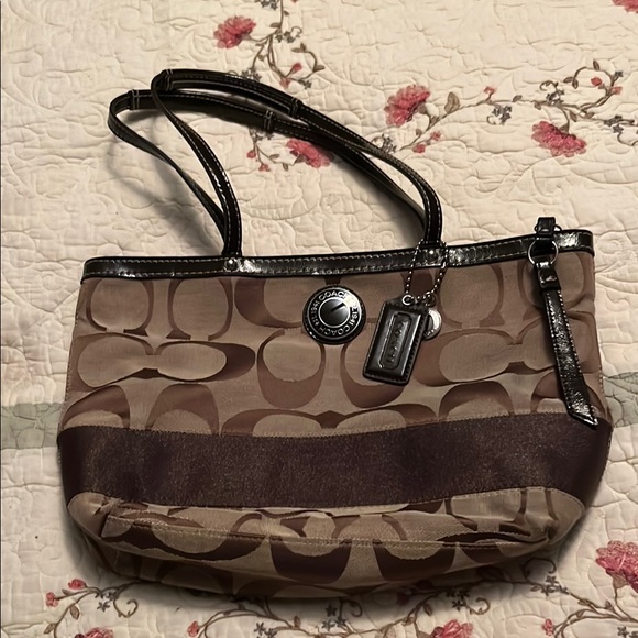 Coach Handbags - Coach Brown Signature Tote Bag